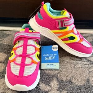 Stride Rite Vibrant Pink and Neon Sneakers
